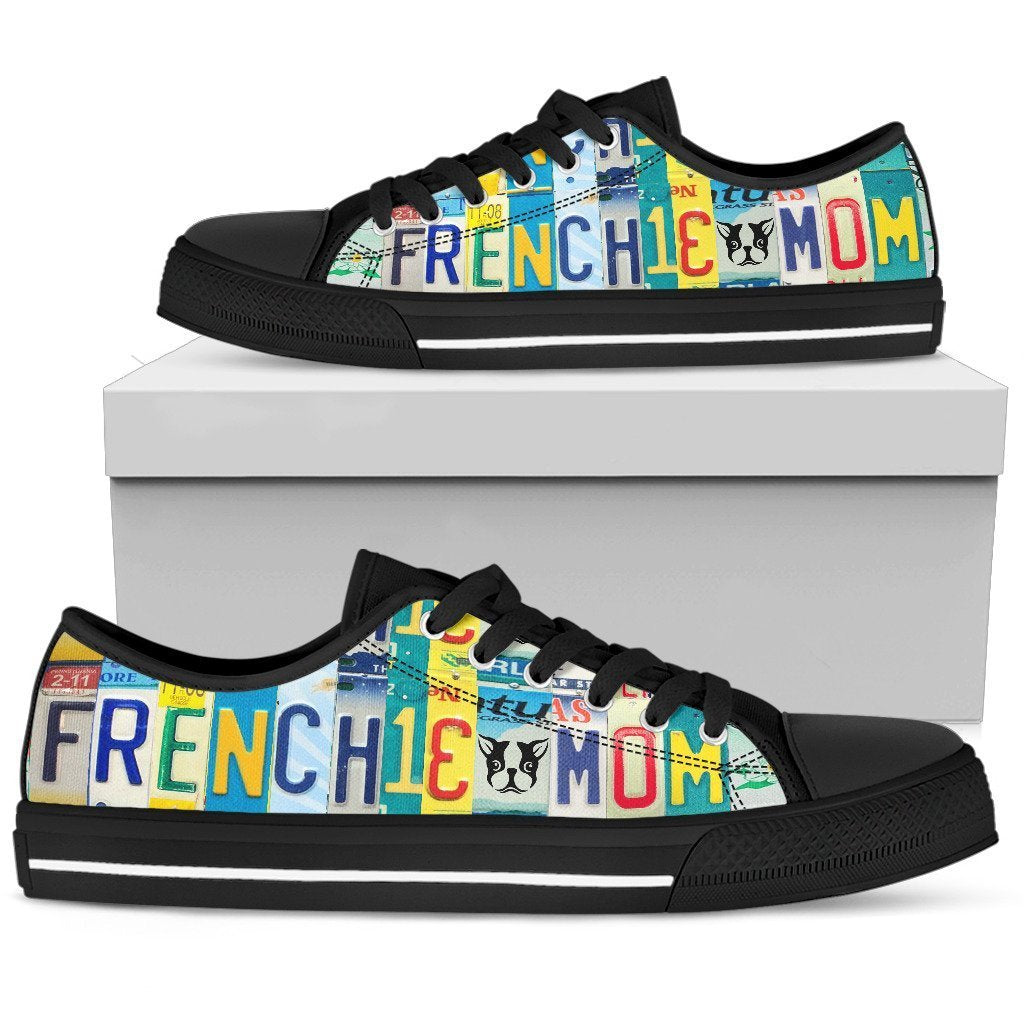 Frenchie Bulldog Mom Low Top Shoes-KaboodleWorld