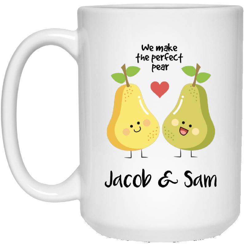Personalize - Perfect Pear 15 oz. White Mug-KaboodleWorld