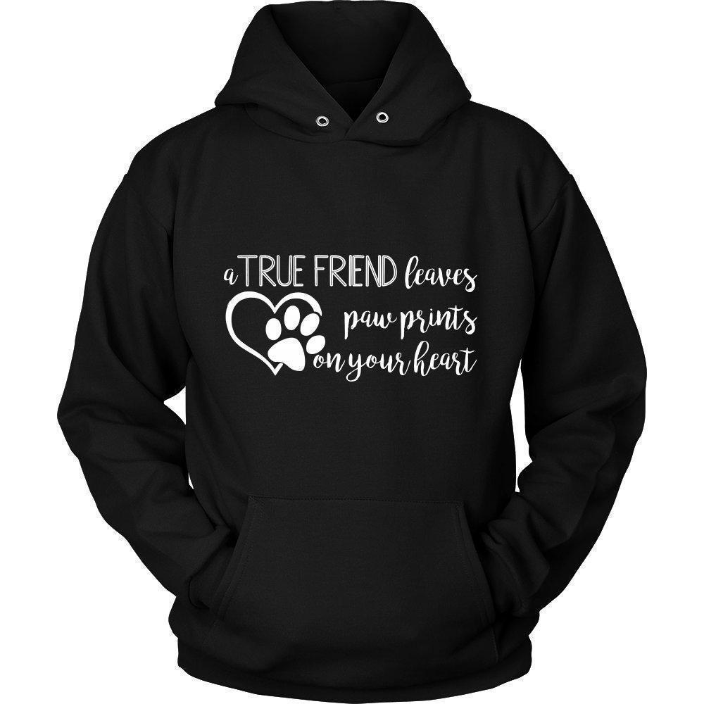 'A True Friend leaves Paw Prints On Your Heart' Hoodie-KaboodleWorld