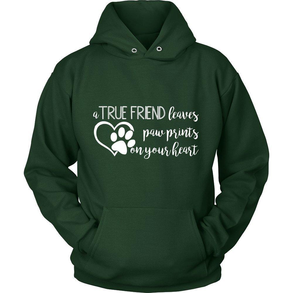'A True Friend leaves Paw Prints On Your Heart' Hoodie-KaboodleWorld