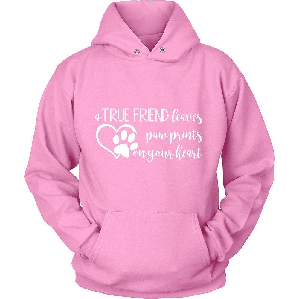 'A True Friend leaves Paw Prints On Your Heart' Hoodie-KaboodleWorld