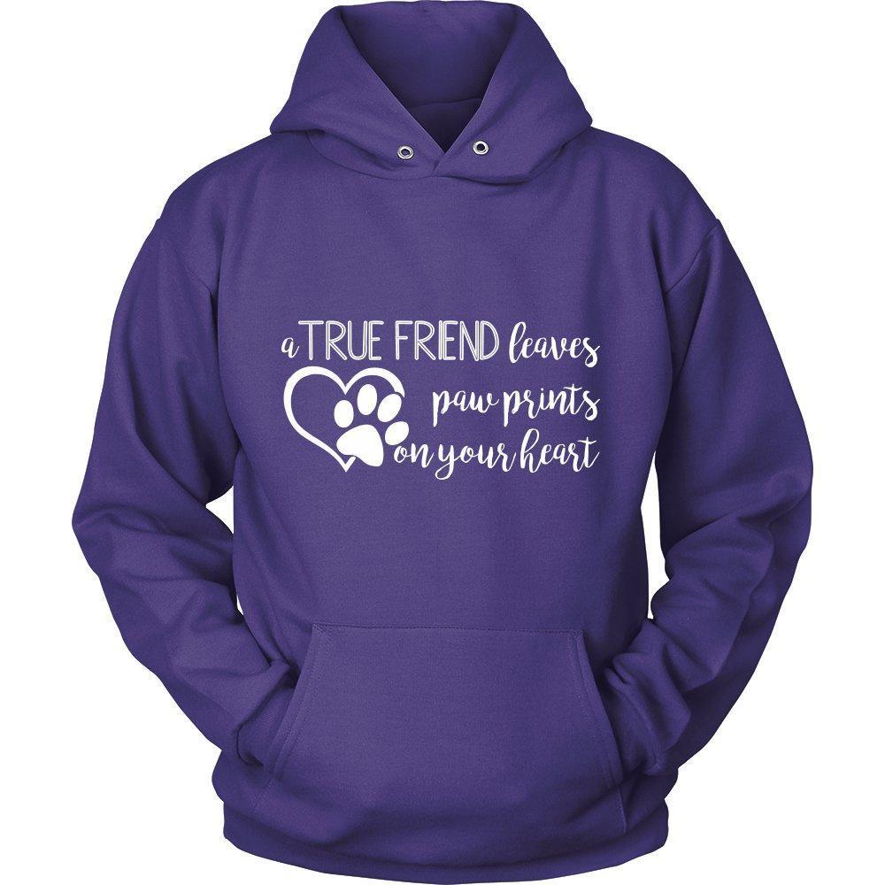 'A True Friend leaves Paw Prints On Your Heart' Hoodie-KaboodleWorld
