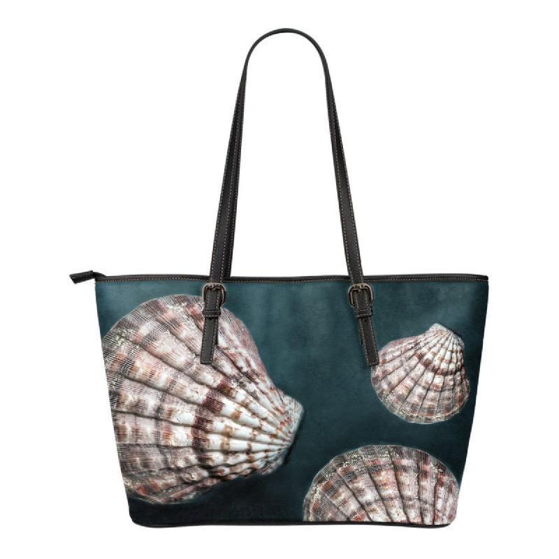 Blue Sea Clam Shell 2 Small Tote-KaboodleWorld