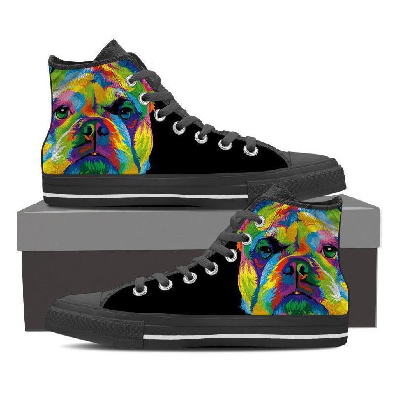 Bulldog Men High Top Shoes-KaboodleWorld