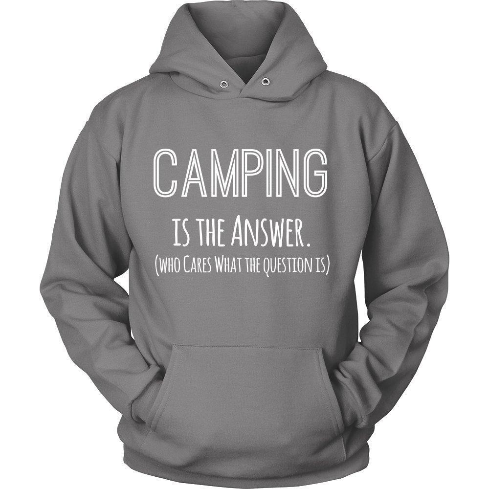 'Camping Is The Answer' Unisex Hoodie-KaboodleWorld