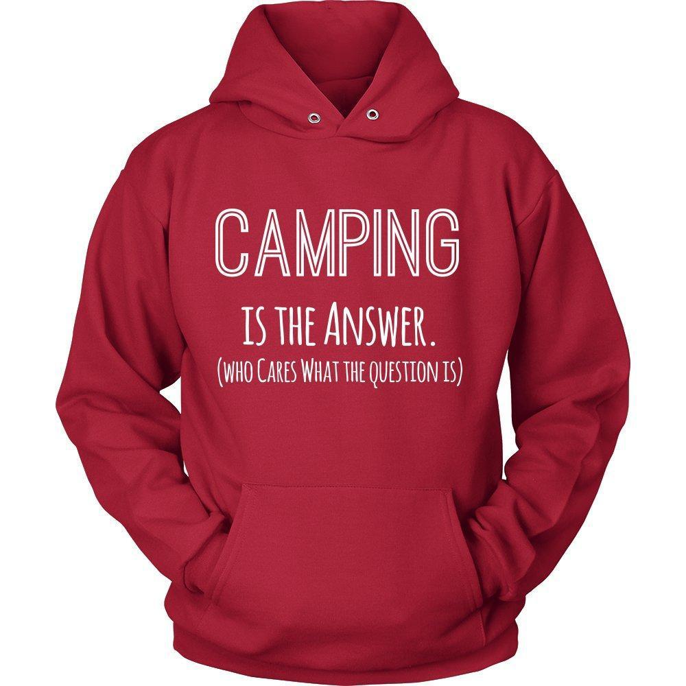 'Camping Is The Answer' Unisex Hoodie-KaboodleWorld