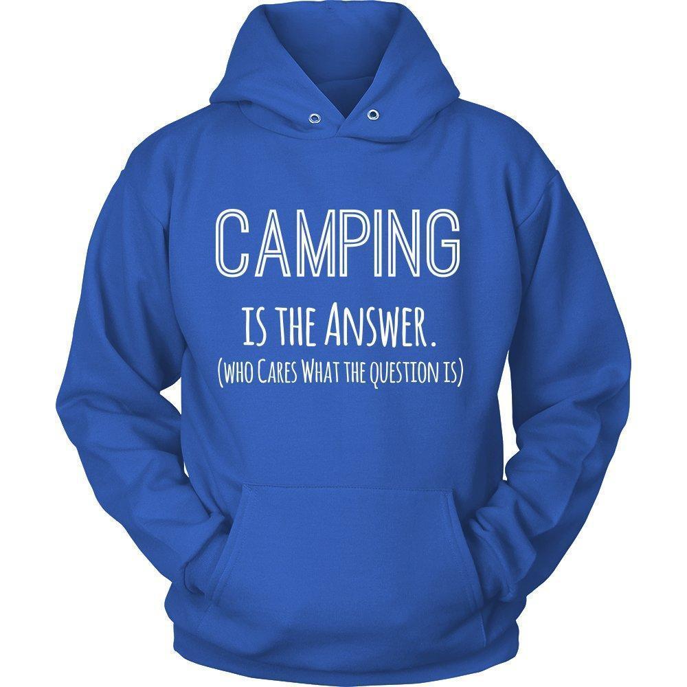 'Camping Is The Answer' Unisex Hoodie-KaboodleWorld