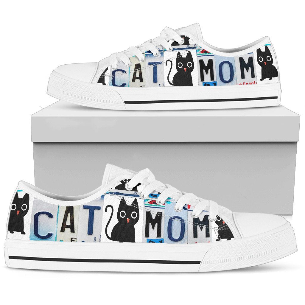 Cat Mom Low Top Shoes-KaboodleWorld