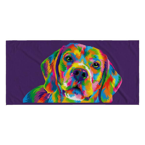 Colorful Beagle Beach Towel-KaboodleWorld