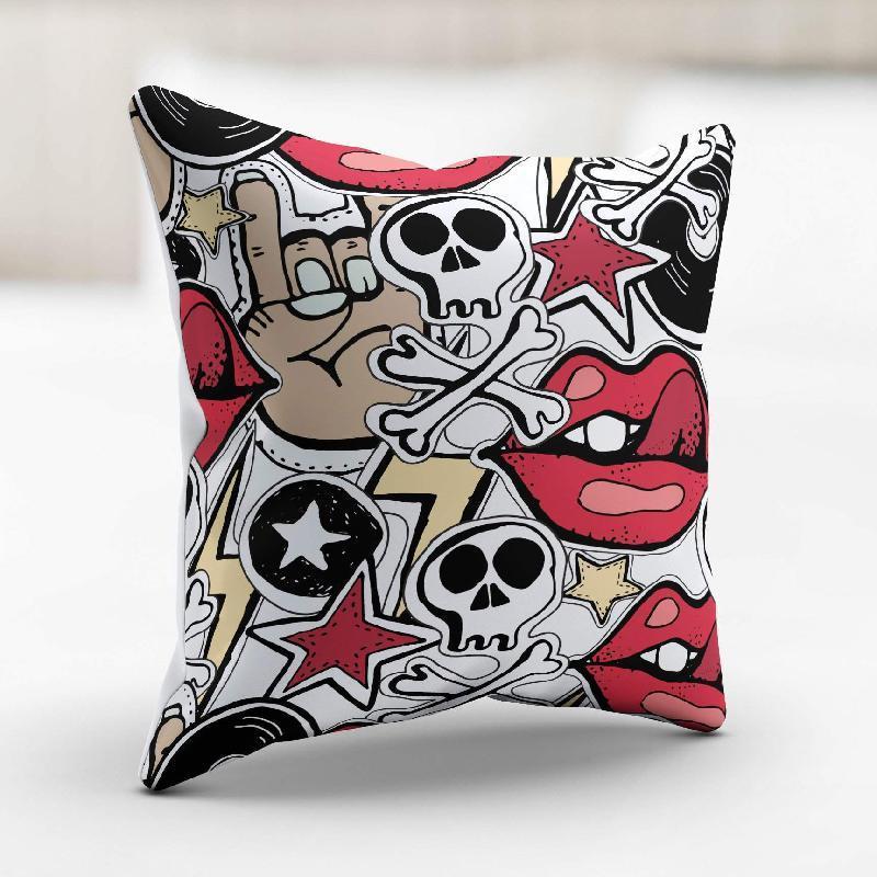 Colorfull Rock And Roll Pillow Cover-KaboodleWorld