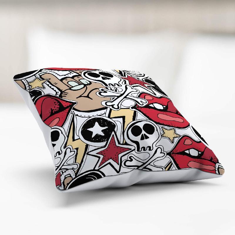 Colorfull Rock And Roll Pillow Cover-KaboodleWorld