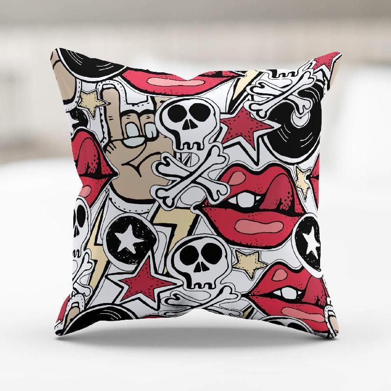 Colorfull Rock And Roll Pillow Cover-KaboodleWorld