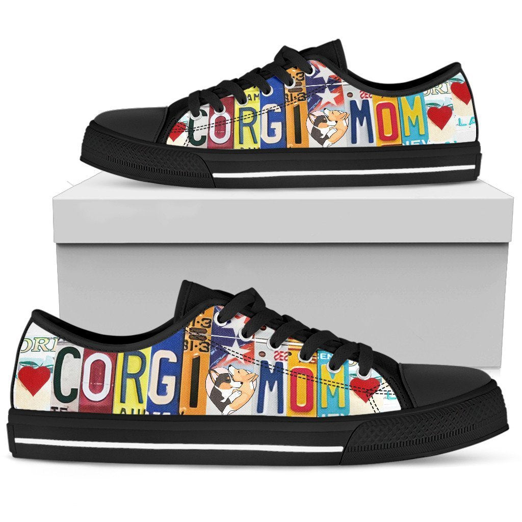 Corgi Mom Low Top Shoes-KaboodleWorld