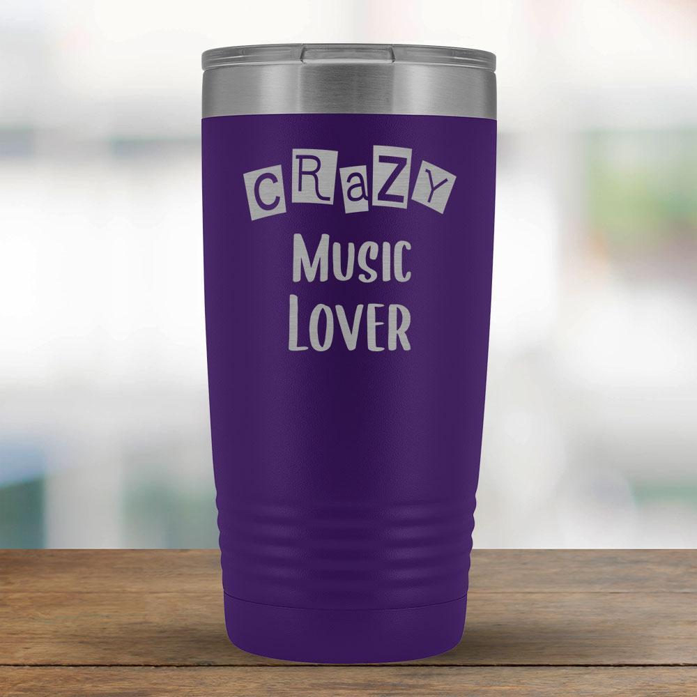 Crazy Music Lover - 20oz Tumbler-KaboodleWorld