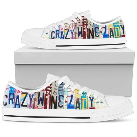 Crazy Wine Lady Low Top Shoes-KaboodleWorld