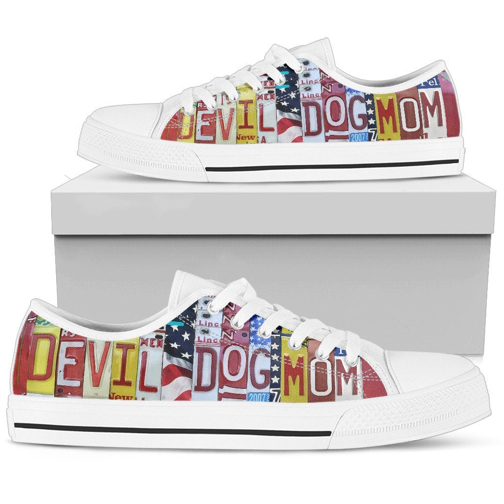 Devil Dog Mom Low Top Shoes-KaboodleWorld