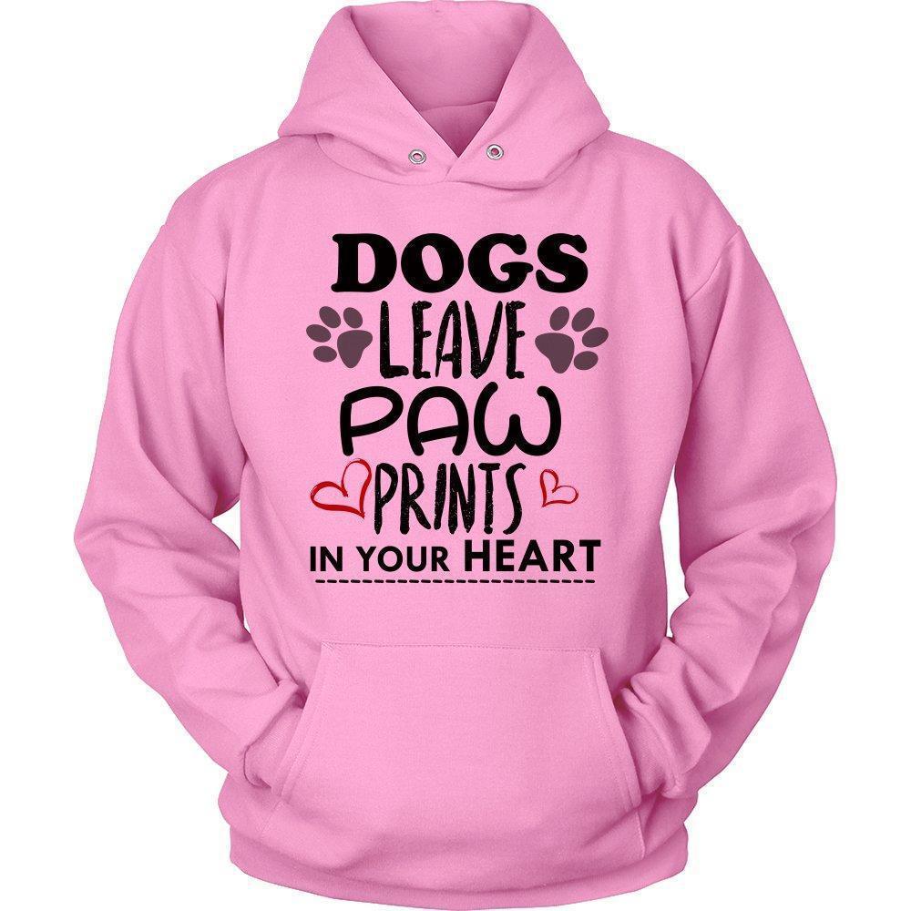 Dogs Leave Paw Prints In Your Heart Unisex Hoodie-KaboodleWorld