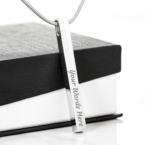 Epic Personalized Bar Necklace - with 2 sided Engraving-KaboodleWorld