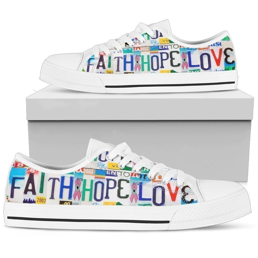 Faith Hope Love Low Top Shoes-KaboodleWorld