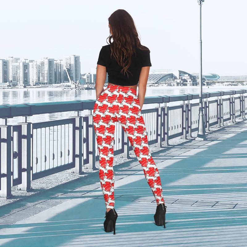 Fashionable Awesome Comfy Leggings - Hearts 1-KaboodleWorld