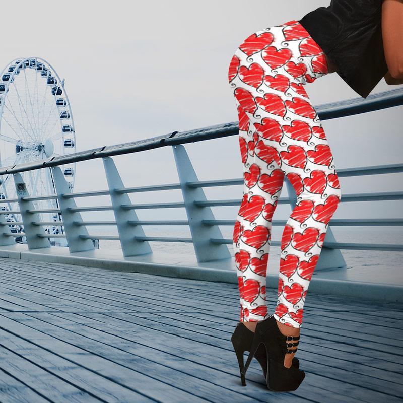 Fashionable Awesome Comfy Leggings - Hearts 1-KaboodleWorld