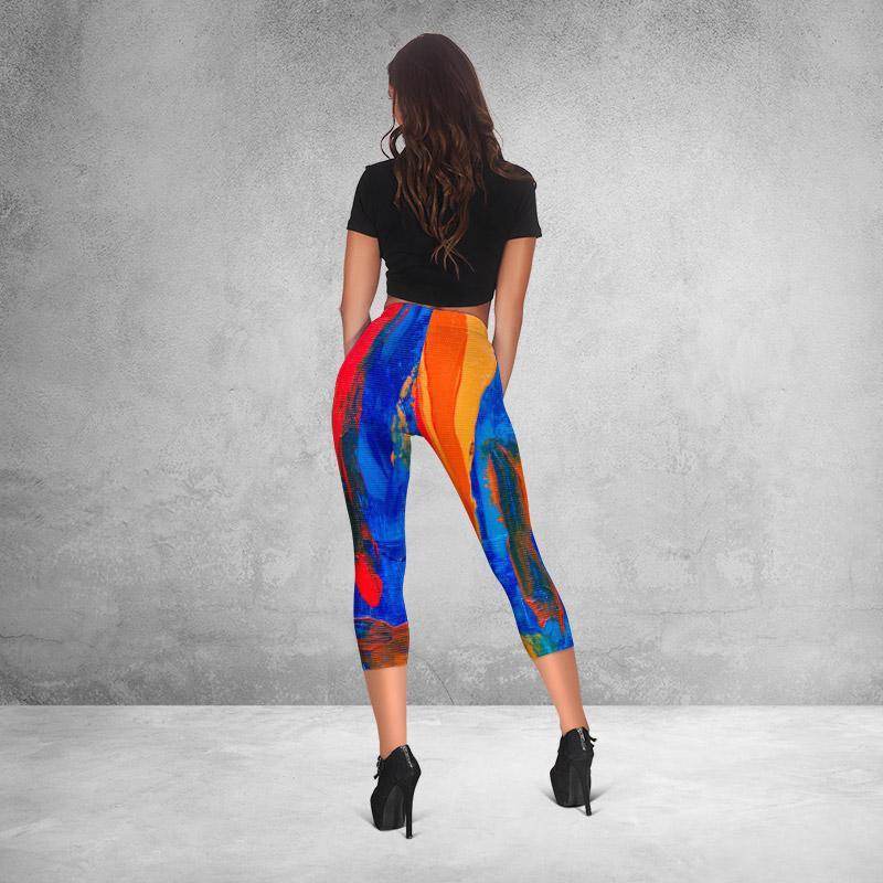 Fashionable Comfy Vibrant Capris - Graffiti 20-KaboodleWorld