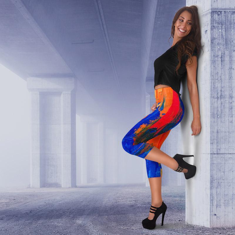 Fashionable Comfy Vibrant Capris - Graffiti 20-KaboodleWorld