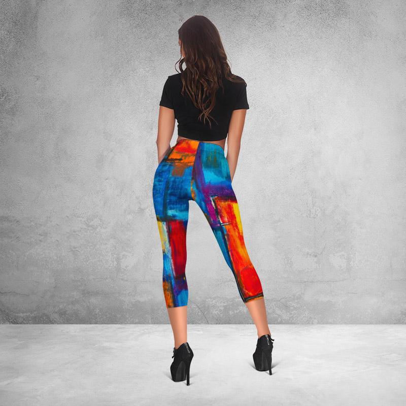 Fashionable Comfy Vibrant Capris - Graffiti 21-KaboodleWorld