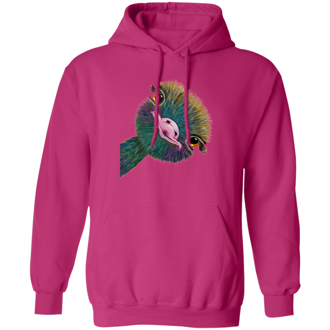 Funny Ostrich - Pullover Hoodie-KaboodleWorld