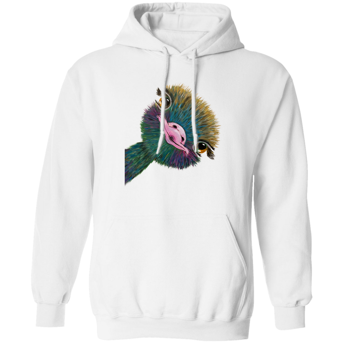 Funny Ostrich - Pullover Hoodie-KaboodleWorld