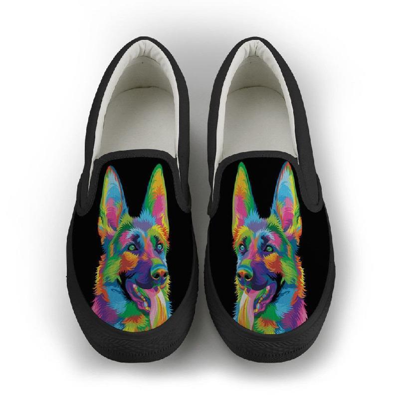 German Shepherd Men Slip-on Shoes-KaboodleWorld