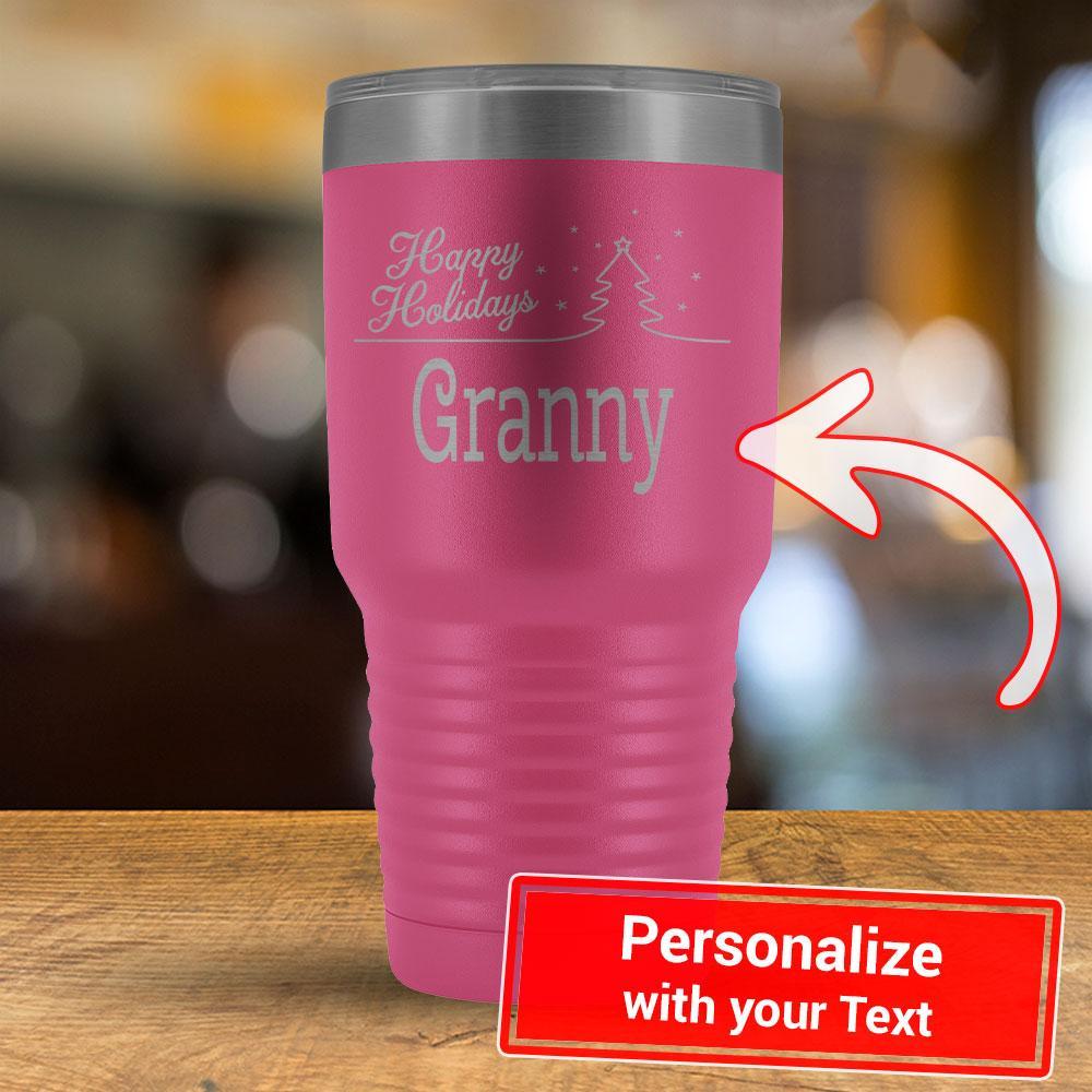 Happy Holidays - PERSONALIZED - 30oz Tumbler-KaboodleWorld