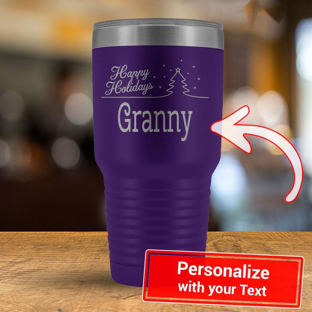 Happy Holidays - PERSONALIZED - 30oz Tumbler-KaboodleWorld