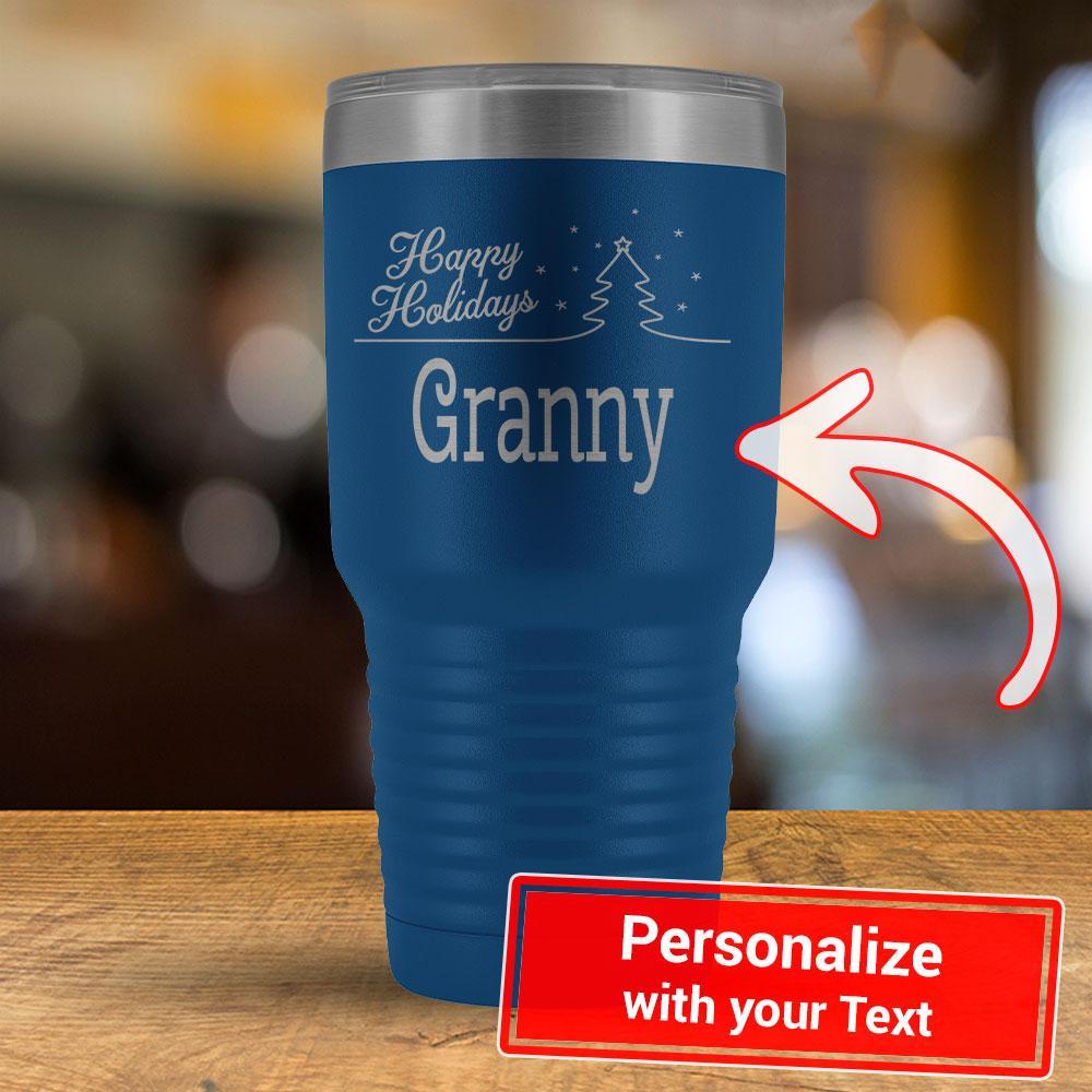Happy Holidays - PERSONALIZED - 30oz Tumbler-KaboodleWorld