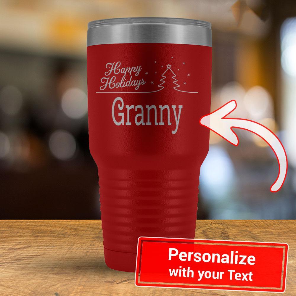Happy Holidays - PERSONALIZED - 30oz Tumbler-KaboodleWorld
