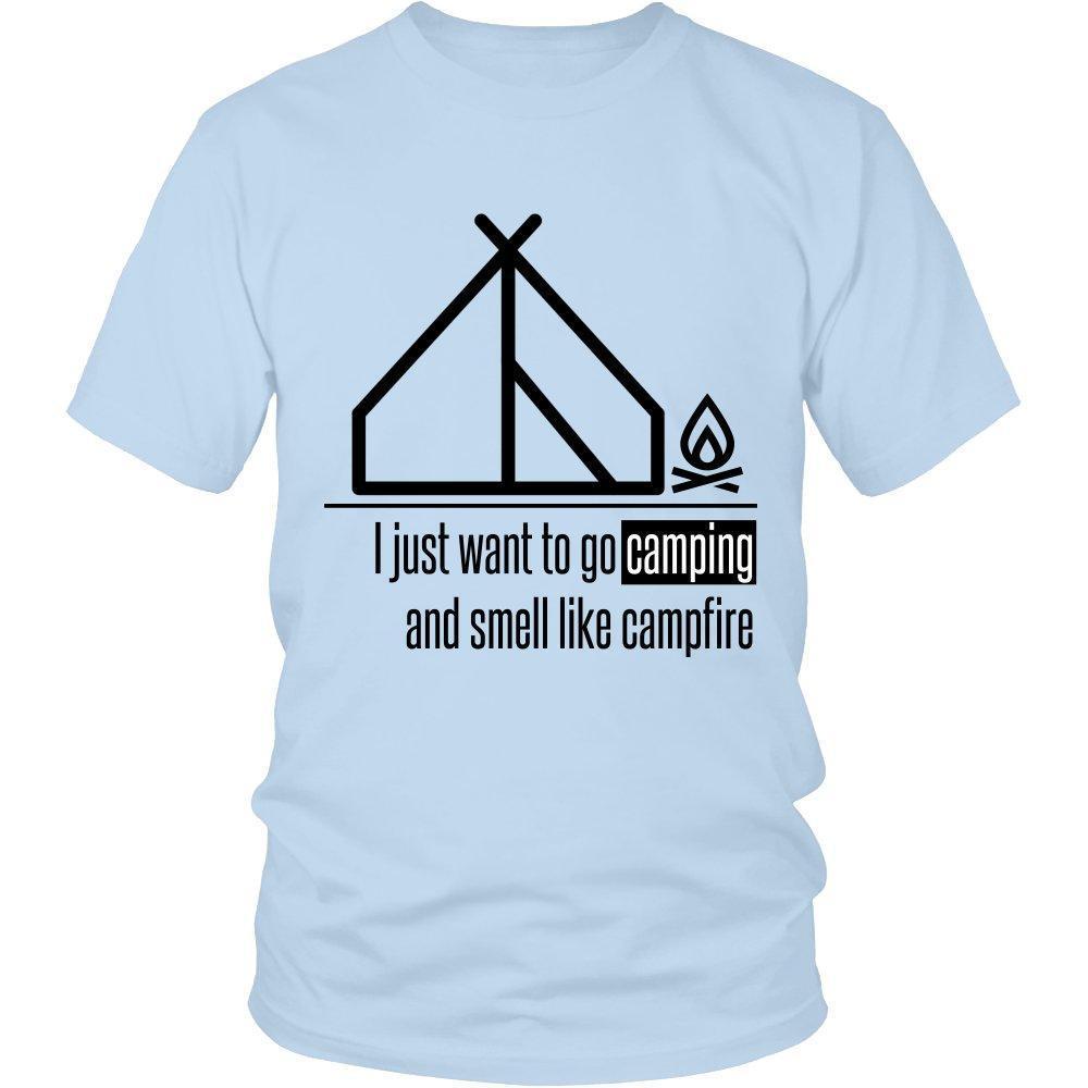 'I Just Want To Go Camping And Smell Like Campfire' T-Shirt-KaboodleWorld