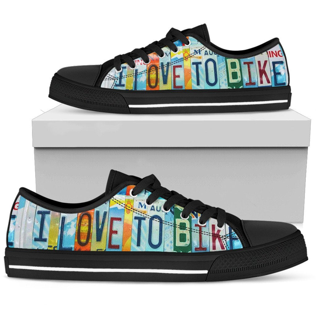 I Love To Bike Low Top-KaboodleWorld