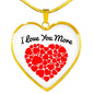 I Love You More - Luxury Necklace with Heart Pendant-KaboodleWorld