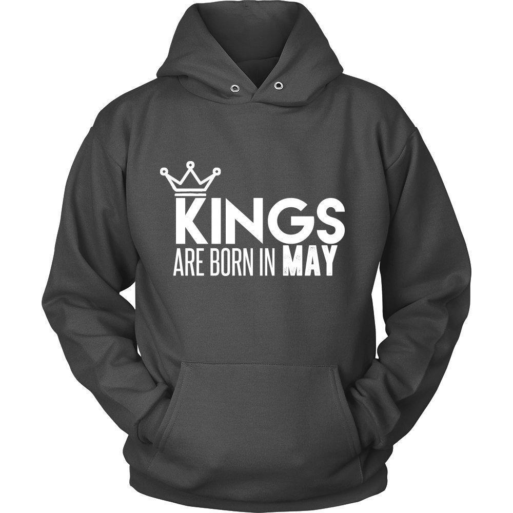 'Kings Are Born In May' Unisex Hoodie-KaboodleWorld