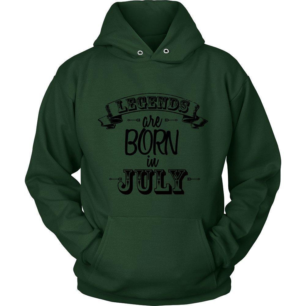 'Legends are Born in July' Unisex Hoodie-KaboodleWorld