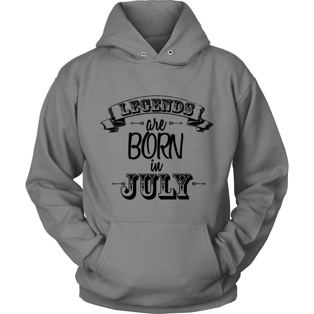 'Legends are Born in July' Unisex Hoodie-KaboodleWorld