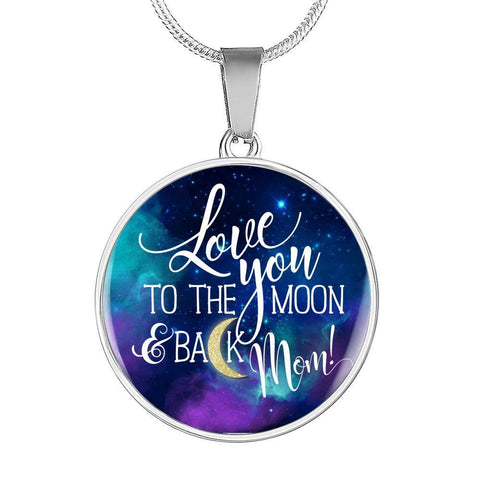 Love you to the moon and back Mom Necklace-KaboodleWorld