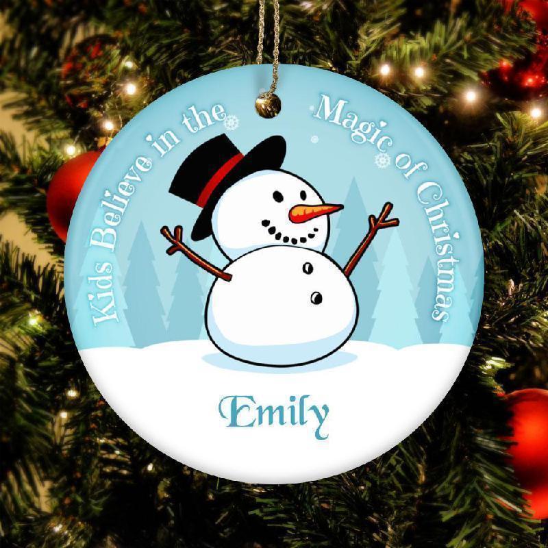 Magic of Christmas Personalized Ceramic Ornament-KaboodleWorld