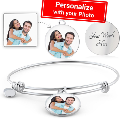 Make it Personal - Your Favorite Picture on the Luxury Circle Bangle-KaboodleWorld