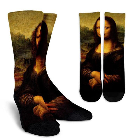 Mona Lisa Unisex Crew Socks-KaboodleWorld