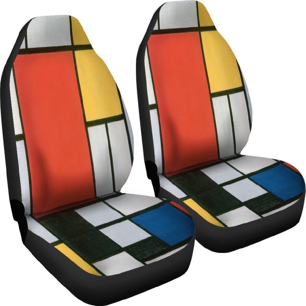 Mondrian Composition Car Seat Covers-KaboodleWorld