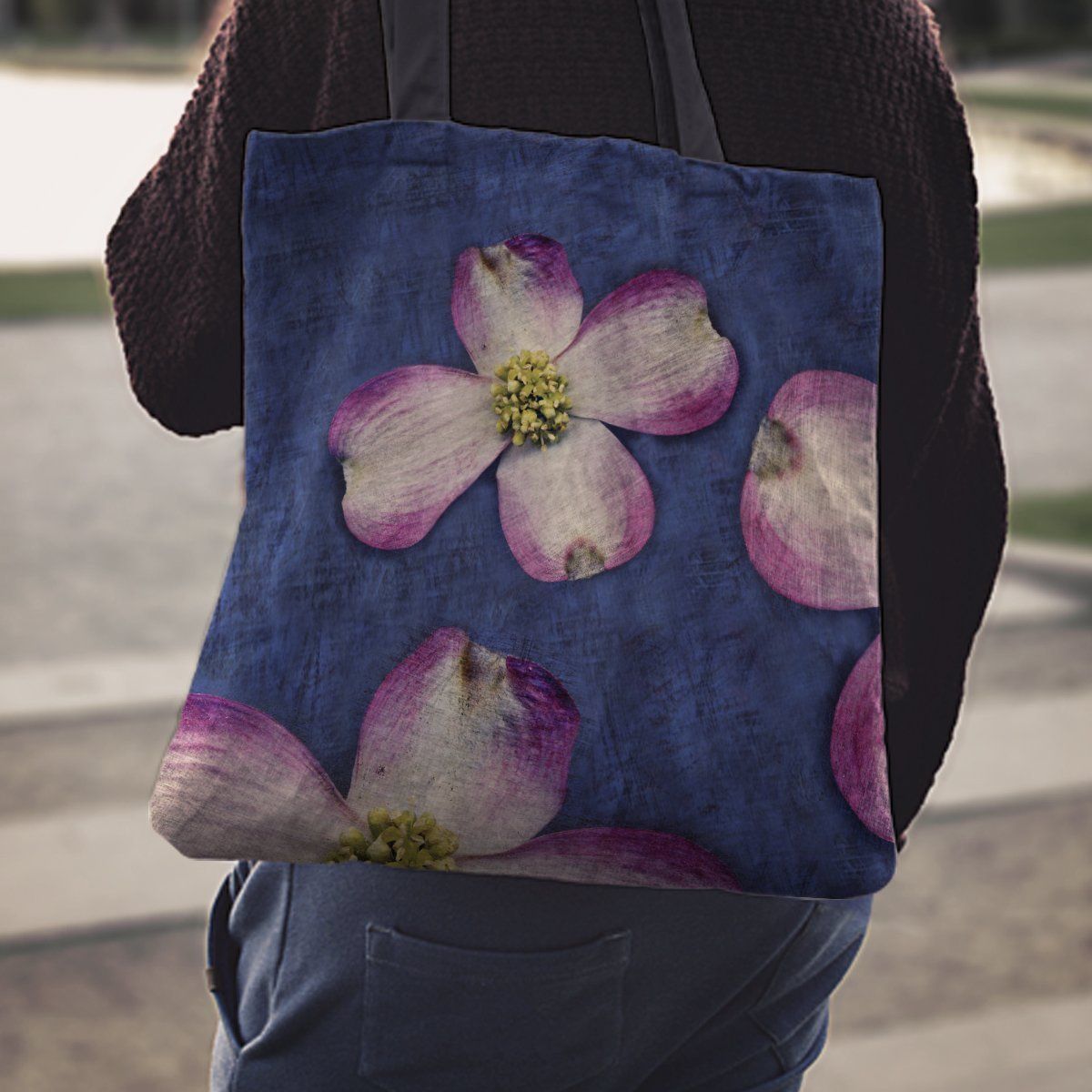 Pink Dogwood - Cotton Tote-KaboodleWorld