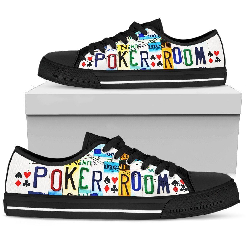 Poker Room Low Top Shoes Black Women-KaboodleWorld
