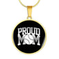 Proud Baseball Mom Necklace with Round Pendant-KaboodleWorld