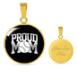 Proud Baseball Mom Necklace with Round Pendant-KaboodleWorld
